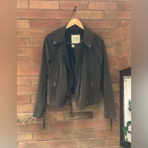 Abercrombie and Fitch Vegan Suede Jacket, size s